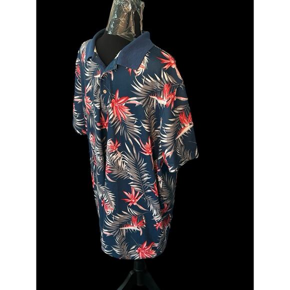Tasso Elba Island Mens Hawaiian Shirt Size XXL Floral Button Up Short Sleeve 2XL - Picture 3 of 5